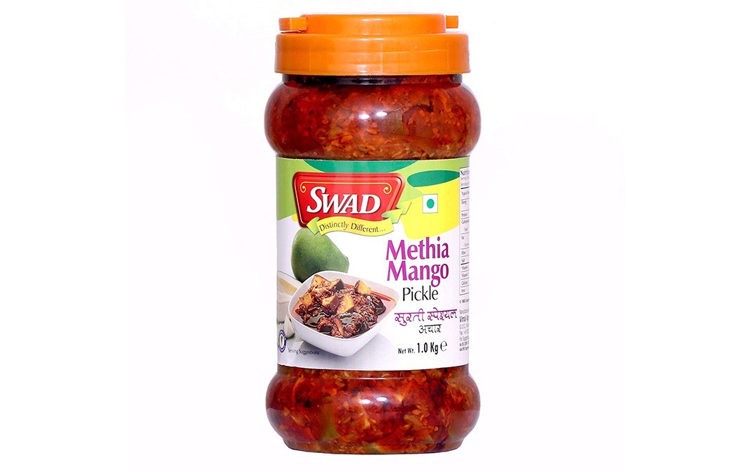 Swad Methai Mango Pickle    Glass Jar  1 kilogram